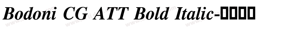 Bodoni CG ATT Bold Italic字体转换
